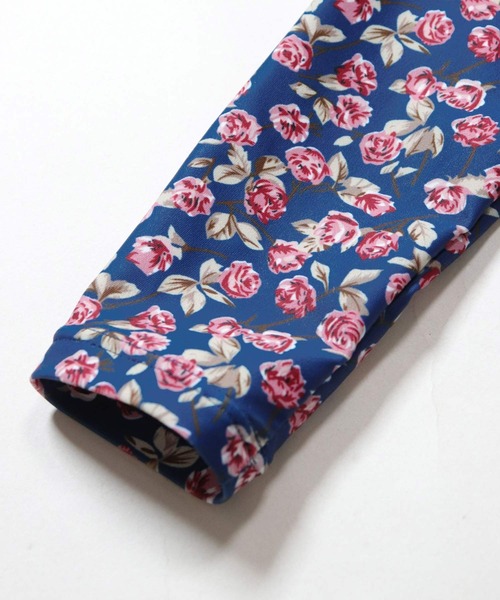 OSYAREVO（オシャレボ）の「キッズ フラワー柄 ロングスリーブ フリル 水着 セットアップ（水着・キッズ・ネイビー・90/100/110/120/130）」の18枚目の写真