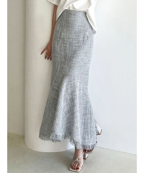 RESEXXY（リゼクシー）の「ツイードマーメイドスカート（スカート・レディース・ブラック/ブルー/ベージュ・FREE）」の3枚目の写真