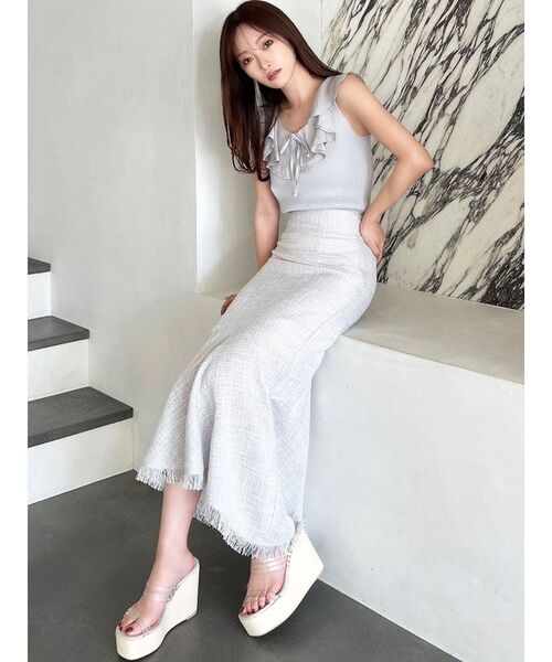 RESEXXY（リゼクシー）の「ツイードマーメイドスカート（スカート・レディース・ブラック/ブルー/ベージュ・FREE）」の12枚目の写真