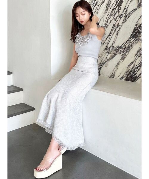 RESEXXY（リゼクシー）の「ツイードマーメイドスカート（スカート・レディース・ブラック/ブルー/ベージュ・FREE）」の13枚目の写真