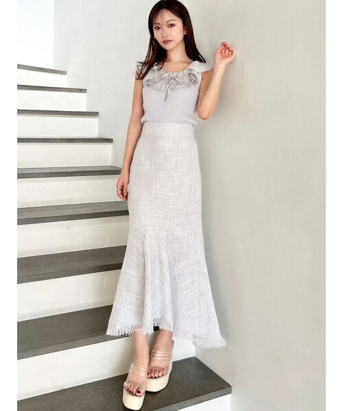 RESEXXY（リゼクシー）の「ツイードマーメイドスカート（スカート・レディース・ブラック/ブルー/ベージュ・FREE）」の14枚目の写真