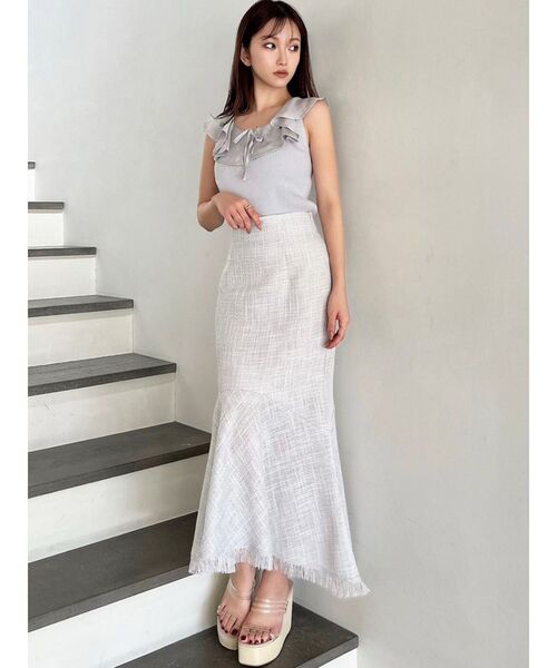 RESEXXY（リゼクシー）の「ツイードマーメイドスカート（スカート・レディース・ブラック/ブルー/ベージュ・FREE）」の15枚目の写真