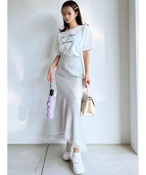 RESEXXY（リゼクシー）の「ツイードマーメイドスカート（スカート・レディース・ブラック/ブルー/ベージュ・FREE）」の18枚目の写真