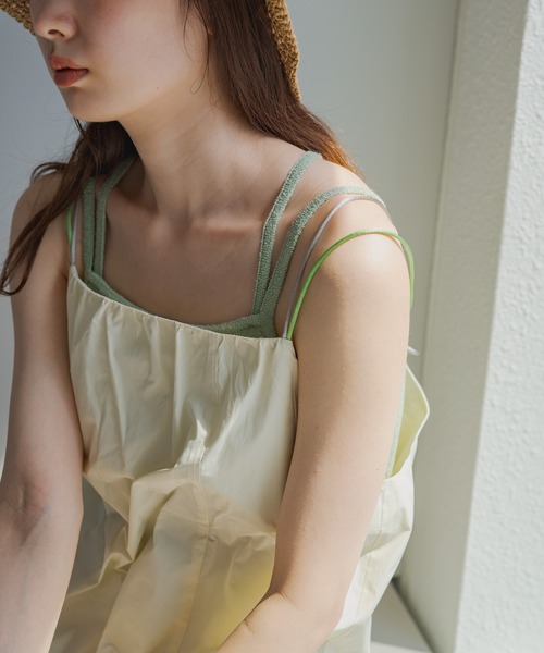 Kastane(カスタネ)の「【サイズ展開あり】カップ付ニットキャミ(キャミソール・レディース・ミント/ブラック/オレンジ/アイボリー・M/XS)」の18枚目の写真