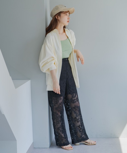 Kastane(カスタネ)の「【サイズ展開あり】カップ付ニットキャミ(キャミソール・レディース・ミント/ブラック/オレンジ/アイボリー・M/XS)」の17枚目の写真