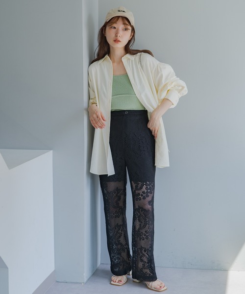 Kastane(カスタネ)の「【サイズ展開あり】カップ付ニットキャミ(キャミソール・レディース・ミント/ブラック/オレンジ/アイボリー・M/XS)」の16枚目の写真