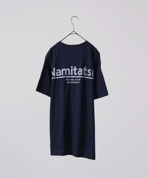 波達(NAMITATSU)(ナミタツ)の「波達(NAMITATSU) オーガニックコットン プリント Tシャツ(Tシャツ/カットソー・メンズ・スミクロ/ネイビー/オートミール・L/M/XL)」の21枚目の写真