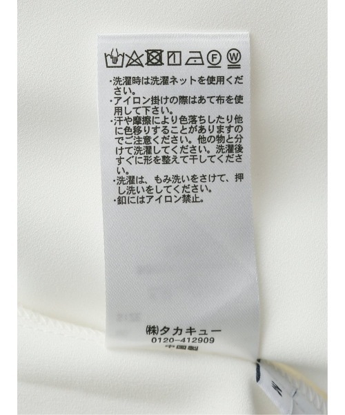 m.f.editorial（エムエフエディトリアル）の「m.f.エディトリアル レディース ボウタイ風 クルー半袖プルオーバーブラウス（シャツ/ブラウス・レディース・ブラック/ダークウッド/ホワイト・MEDIUM/LARGE）」の15枚目の写真