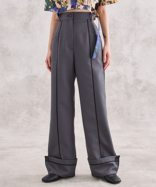 ラインデザインパンツ-ウォッシャブル-