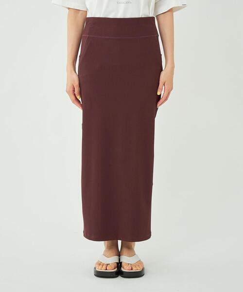 green label relaxing（グリーンレーベルリラクシング）の「＜LAND＆WATER＞リブ タイト スカート -UVカット・マシンウォッシャブル-（スカート・レディース・ブラック/ブラウン・FREE）」の6枚目の写真
