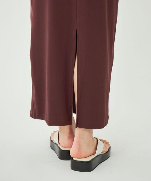 green label relaxing（グリーンレーベルリラクシング）の「＜LAND＆WATER＞リブ タイト スカート -UVカット・マシンウォッシャブル-（スカート・レディース・ブラック/ブラウン・FREE）」の13枚目の写真