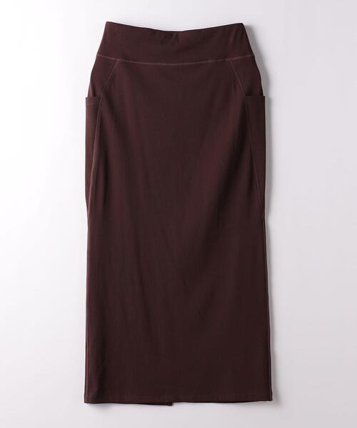 green label relaxing（グリーンレーベルリラクシング）の「＜LAND＆WATER＞リブ タイト スカート -UVカット・マシンウォッシャブル-（スカート・レディース・ブラック/ブラウン・FREE）」の22枚目の写真
