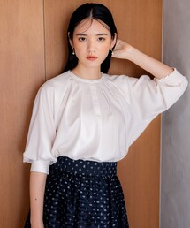 【WEB限定】シアーカルゼ ドルマンスリーブ ブラウス