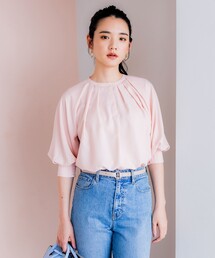【WEB限定】シアーカルゼ ドルマンスリーブ ブラウス