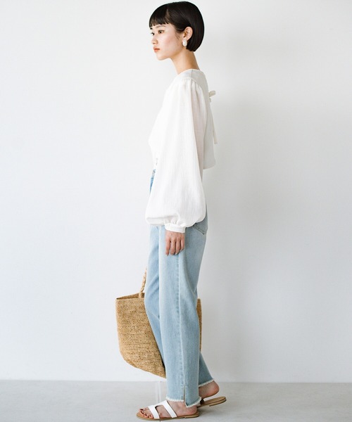 haco!（ハコ）の「前後２WAY！着るだけで二の腕カバーとオシャレ完成の万能アームボレロ（カーディガン/ボレロ・レディース・ブラック/オフホワイト・SMALL/MEDIUM/LARGE/X-LARGE）」の19枚目の写真