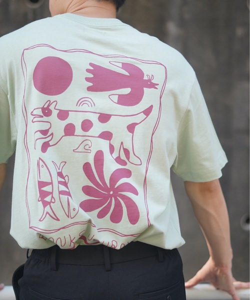 BANKS(バンクス)の「DESIGN TEE/BANKS(バンクス)半袖Tシャツ(Tシャツ/カットソー・メンズ・オフホワイト/ライトグリーン/その他6・MEDIUM/LARGE/X-LARGE/SMALL)」の1枚目の写真