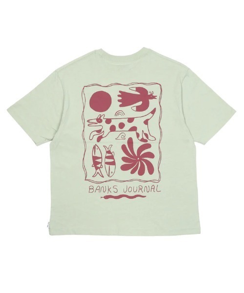BANKS(バンクス)の「DESIGN TEE/BANKS(バンクス)半袖Tシャツ(Tシャツ/カットソー・メンズ・オフホワイト/ライトグリーン/その他6・MEDIUM/LARGE/X-LARGE/SMALL)」の6枚目の写真