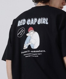 Red Cap Girl | Red Cap Girl 天竺 バックプリント ビックシルエット 半袖Tシャツ(Tシャツ/カットソー)