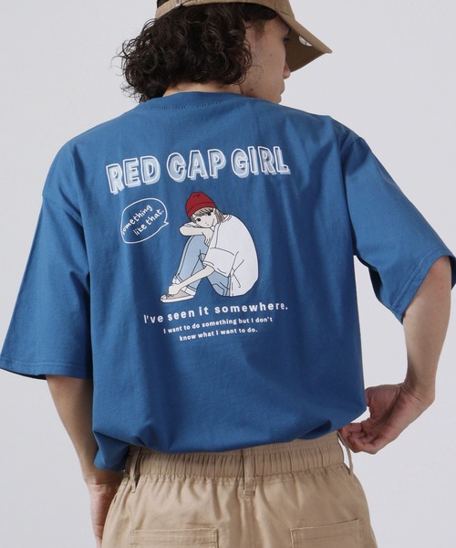 Red Cap Girl(レッドキャプガール)の「Red Cap Girl 天竺 バックプリント ビックシルエット 半袖Tシャツ(Tシャツ/カットソー・メンズ・ブラック/ブルー/ホワイト・L/M)」の14枚目の写真
