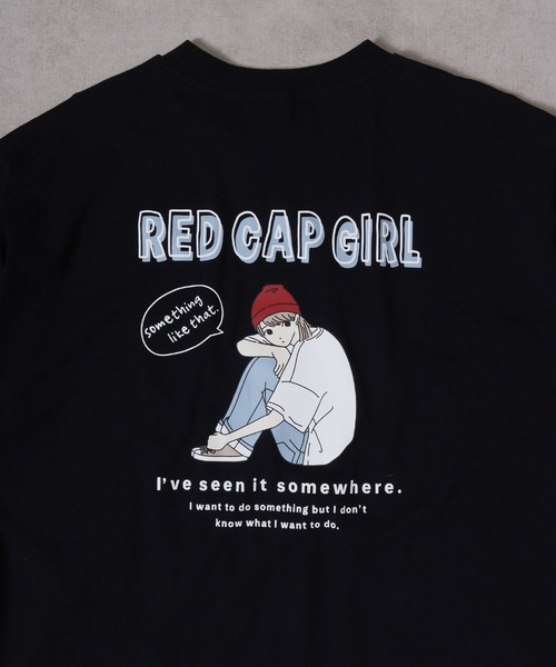 Red Cap Girl(レッドキャプガール)の「Red Cap Girl 天竺 バックプリント ビックシルエット 半袖Tシャツ(Tシャツ/カットソー・メンズ・ブラック/ブルー/ホワイト・L/M)」の5枚目の写真