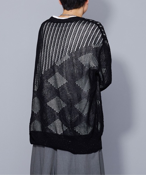 Ellno Loset(エルノロゼット)の「ラメシアーキリカエニット(ニット/セーター・メンズ・ブラック/ブルー・MEDIUM/LARGE)」の6枚目の写真