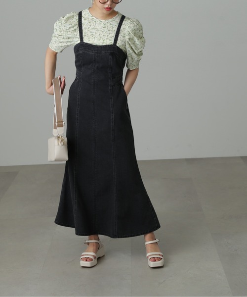 FREE'S MART（フリーズマート）の「◇[低身長サイズ/Sシリーズ]マーメイドデニムキャミワンピース（ワンピース・レディース・ワンウォッシュ/ブラック系その他・X-SMALL/MEDIUM/SMALL）」の18枚目の写真