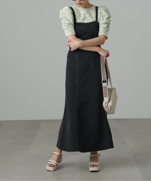 FREE'S MART（フリーズマート）の「◇[低身長サイズ/Sシリーズ]マーメイドデニムキャミワンピース（ワンピース・レディース・ワンウォッシュ/ブラック系その他・X-SMALL/MEDIUM/SMALL）」の19枚目の写真