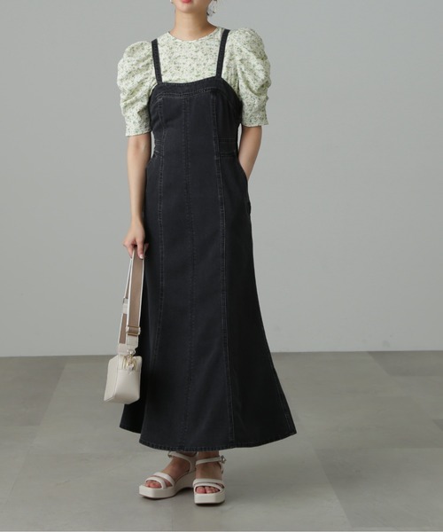 FREE'S MART（フリーズマート）の「◇[低身長サイズ/Sシリーズ]マーメイドデニムキャミワンピース（ワンピース・レディース・ワンウォッシュ/ブラック系その他・X-SMALL/MEDIUM/SMALL）」の21枚目の写真