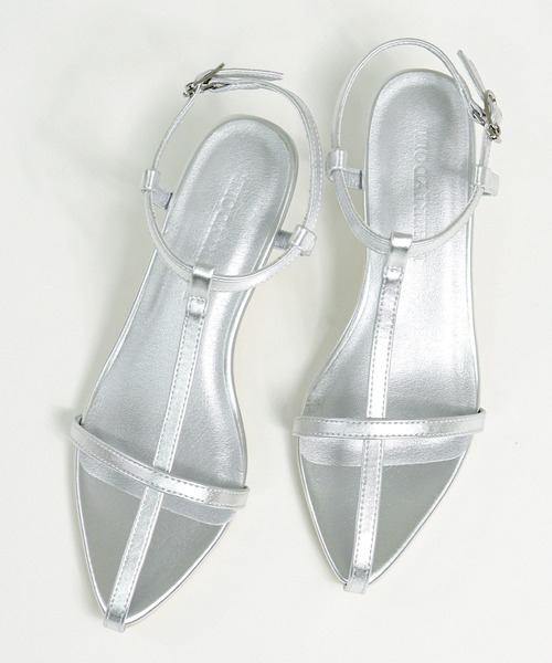 LibertyDoll（リバティードール）の「LibertyDoll / ポインテッドTストラップサンダル（サンダル・レディース・ブラック/グリーン/アイボリー/ブラウン/シルバー・S/L/M/LL）」の8枚目の写真