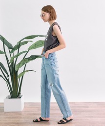 ヤヌークダメージ加工 ストレートデニム ヤヌークダメージ加工 ストレートデニム - メルカリ