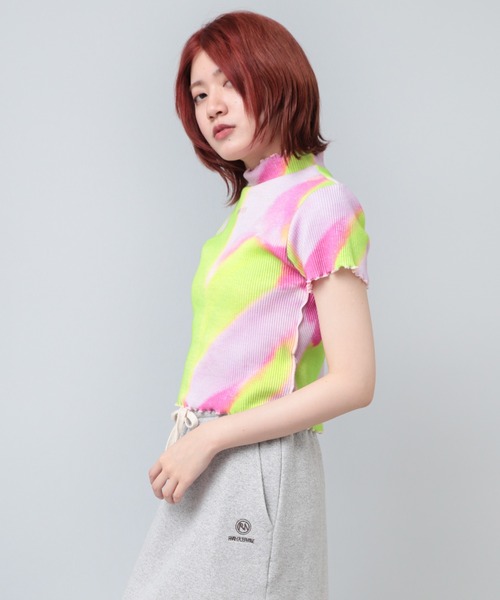 RNA(アールエヌエー)の「M2106 タイダイリブミニT(Tシャツ/カットソー・レディース・マルチ/レインボー/イエロー・MEDIUM)」の18枚目の写真