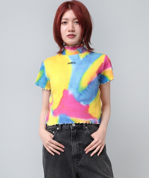 RNA(アールエヌエー)の「M2106 タイダイリブミニT(Tシャツ/カットソー・レディース・マルチ/レインボー/イエロー・MEDIUM)」の17枚目の写真