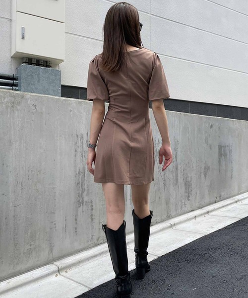 ワンピース square neck suede onepiece katrin TOKYO KATRIN square neck suede onepiece(gray)
