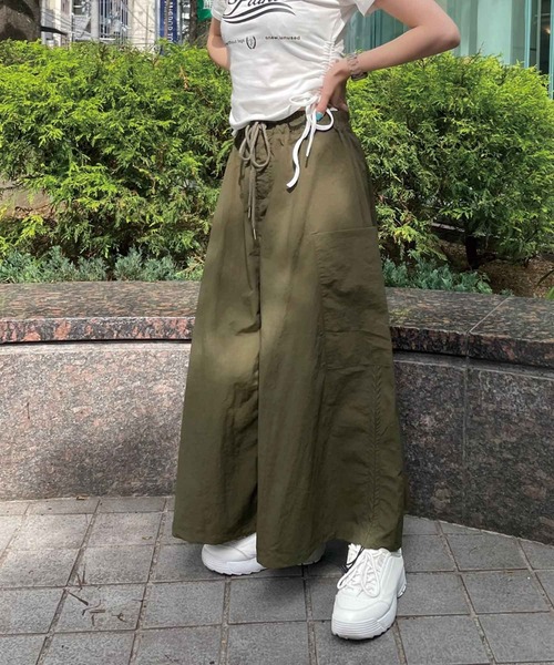SPIGA（スピーガ）の「ｻｲﾄﾞﾄﾞﾛｽﾄｶｰｺﾞﾛﾝｸﾞｽｶｰﾄ（スカート・レディース・グレー/カーキ/ブラック・FREE）」の3枚目の写真