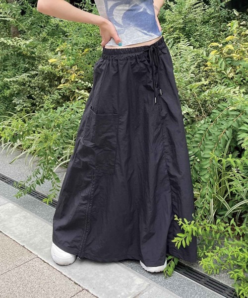 SPIGA（スピーガ）の「ｻｲﾄﾞﾄﾞﾛｽﾄｶｰｺﾞﾛﾝｸﾞｽｶｰﾄ（スカート・レディース・グレー/カーキ/ブラック・FREE）」の14枚目の写真