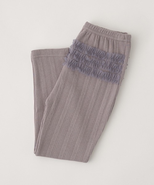 Lycee mine（リセマイン）の「【やみつきになる着心地】バックフリルレギンス（レギンス/スパッツ・キッズ・ベージュ/グレー/ミント/オフホワイト・110cm/100cm/120cm/130cm/140cm）」の3枚目の写真