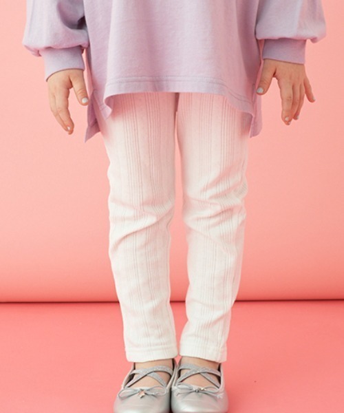 Lycee mine（リセマイン）の「【やみつきになる着心地】バックフリルレギンス（レギンス/スパッツ・キッズ・ベージュ/グレー/ミント/オフホワイト・110cm/100cm/120cm/130cm/140cm）」の2枚目の写真