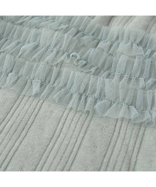 Lycee mine（リセマイン）の「【やみつきになる着心地】バックフリルレギンス（レギンス/スパッツ・キッズ・ベージュ/グレー/ミント/オフホワイト・110cm/100cm/120cm/130cm/140cm）」の11枚目の写真