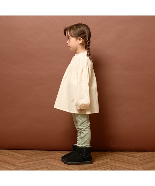 Lycee mine（リセマイン）の「【やみつきになる着心地】バックフリルレギンス（レギンス/スパッツ・キッズ・ベージュ/グレー/ミント/オフホワイト・110cm/100cm/120cm/130cm/140cm）」の6枚目の写真