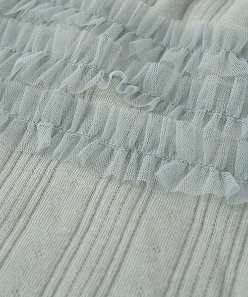 Lycee mine（リセマイン）の「【やみつきになる着心地】バックフリルレギンス（レギンス/スパッツ・キッズ・ベージュ/グレー/ミント/オフホワイト・110cm/100cm/120cm/130cm/140cm）」の21枚目の写真