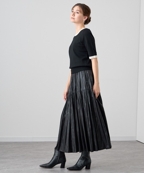 ANAYI（アナイ）の「スーパーメリノ配色クルーネック プル