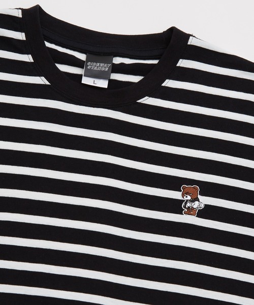 SIDEWAY STANCE（サイドウェイスタンス）の「【SIDEWAY STANCE】ボーダー/リンガー ワンポイント 刺繍 ロンT（Tシャツ/カットソー・メンズ・ホワイト系1/ホワイト/ホワイト系/ブラック系1/ブラック/ブラック系/ホワイト系2/ブラック系2/ホワイト系3/ブラック系3/ブラック系4/ホワイト系4・LARGE/MEDIUM/X-LARGE/SMALL）」の16枚目の写真