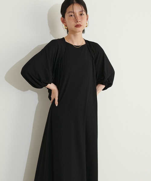 LARUTA(ラルータ)の「【LARUTA】テレコセパレートワンピース(ワンピース・レディース・オリーブ/ブラック/キャメル・MEDIUM/LARGE)」の7枚目の写真