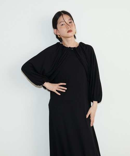 LARUTA(ラルータ)の「【LARUTA】テレコセパレートワンピース(ワンピース・レディース・オリーブ/ブラック/キャメル・MEDIUM/LARGE)」の8枚目の写真