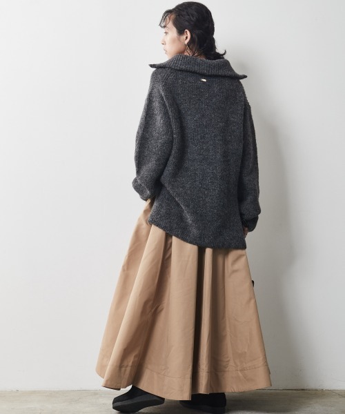 CHIC STYLE(シックスタイル)の「<大きいサイズ>フレアギャザーマキシスカート シックスタイル(スカート・レディース・ベージュ/アイボリー/ブラック・L/LL/3L/4L/5L)」の20枚目の写真