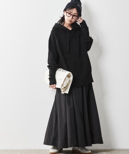 CHIC STYLE(シックスタイル)の「<大きいサイズ>フレアギャザーマキシスカート シックスタイル(スカート・レディース・ベージュ/アイボリー/ブラック・L/LL/3L/4L/5L)」の18枚目の写真