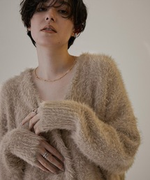 SALON adam et rope' | 【WEB限定】シャギーVネックニットカーディガン(カーディガン/ボレロ)