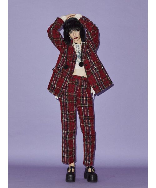 jouetie(ジュエティ)の「オーバージャケット【セットアップ対応】(テーラードジャケット・レディース・グレー/ブラック/レッド・MEDIUM)」の11枚目の写真