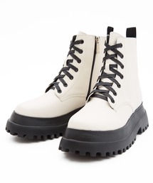 a.p.o.v.（エーピーオービー）の「a.p.o.v. レースアップサイドジップ厚底ブーツ（ブーツ）」