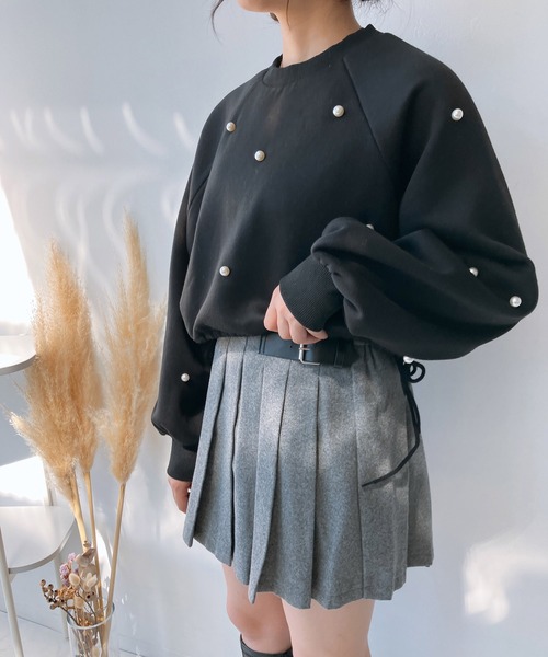 AS KNOW AS plus（アズノゥアズプラス）の「☆脇ベルトプリーツミニスカート（スカート・レディース・ブラック/ブルー系その他/グレー/グレー系・FREE）」の10枚目の写真